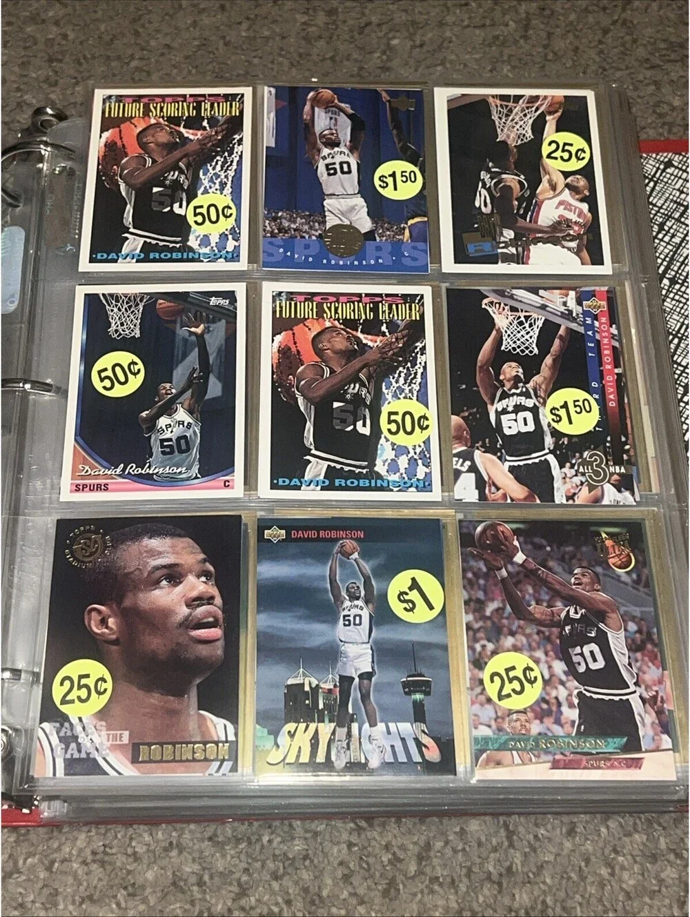 Big Lot Of 39 David Robinson Basketball Cards San Antonio Spurs #50